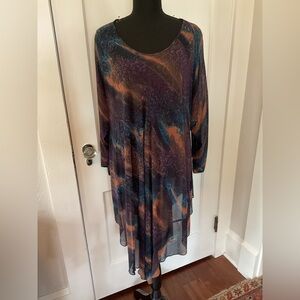 Vintage 100% silk midi dress Nepal Kathmandu